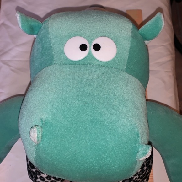 Hippo plush Sugar Loaf Cuddly Cave cheetah tarzan teal color soft 20" leopard - Picture 4 of 8
